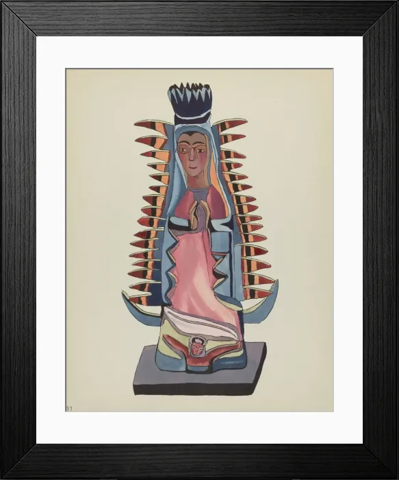 Framed Print : Plate 31: Our Lady of Guadalupe': From Portfolio Spanish Colonial Designs of New Mexico, 1935 / 1942 Creator: Unknown Framed Print : Plate 31: Our Lady of Guadalupe': From Portfolio Spanish Colonial Designs of New Mexico, 1935 / 1942 Creator: Unknown