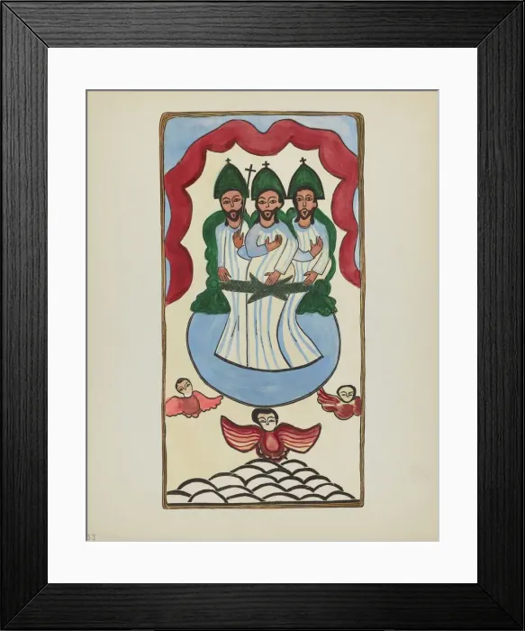 Framed Print : Plate 33: The Holy Trinity: From Portfolio Spanish Colonial Designs of New Mexico, 1935 / 1942. Creator: Unknown Framed Print : Plate 33: The Holy Trinity: From Portfolio Spanish Colonial Designs of New Mexico, 1935 / 1942. Creator: Unknown