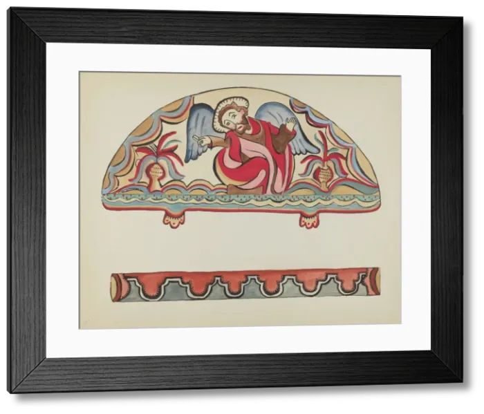 Framed Print : Plate 15: The Creation (Lunette): From Portfolio Spanish Colonial Designs of New Mexico, 1935 / 1942 Creator: Unknown Framed Print : Plate 15: The Creation (Lunette): From Portfolio Spanish Colonial Designs of New Mexico, 1935 / 1942 Creator: Unknown
