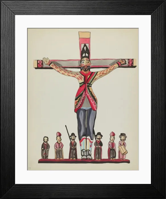 Framed Print : Plate 29: Saint Acacius: From Portfolio Spanish Colonial Designs of New Mexico, 1935 / 1942. Creator: Unknown Framed Print : Plate 29: Saint Acacius: From Portfolio Spanish Colonial Designs of New Mexico, 1935 / 1942. Creator: Unknown