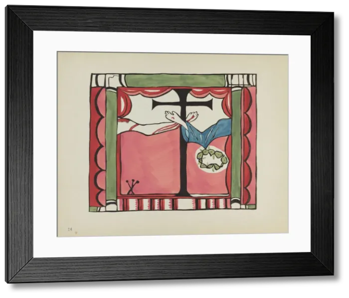 Framed Print : Plate 14: Main Altarpiece, Chimayo: From Portfolio Spanish Colonial Designs of New Mexico, 1935 / 19 Creator: Unknown Framed Print : Plate 14: Main Altarpiece, Chimayo: From Portfolio Spanish Colonial Designs of New Mexico, 1935 / 19 Creator: Unknown