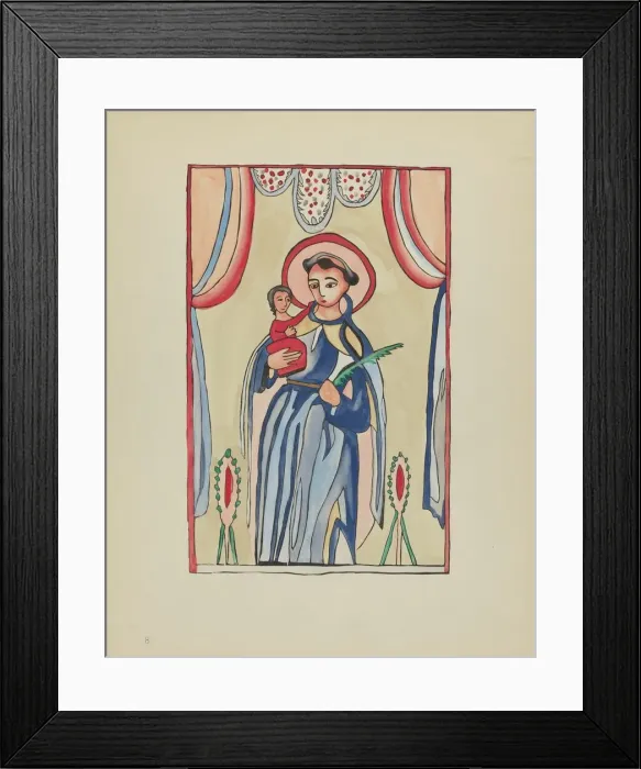 Framed Print : Plate 8: Saint Anthony of Padua: From Portfolio Spanish Colonial Designs of New Mexico, 1935 / 1942. Creator: Unknown Framed Print : Plate 8: Saint Anthony of Padua: From Portfolio Spanish Colonial Designs of New Mexico, 1935 / 1942. Creator: Unknown