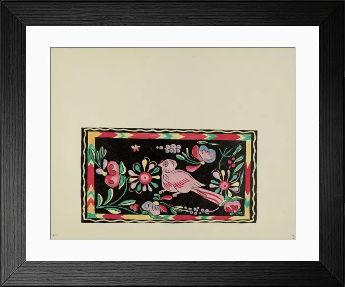 Framed Print : Plate 44: Painted Chest Designs: From Portfolio Spanish Colonial Designs of New Mexico, 1935 / 1942. Creator: Unknown Framed Print : Plate 44: Painted Chest Designs: From Portfolio Spanish Colonial Designs of New Mexico, 1935 / 1942. Creator: Unknown