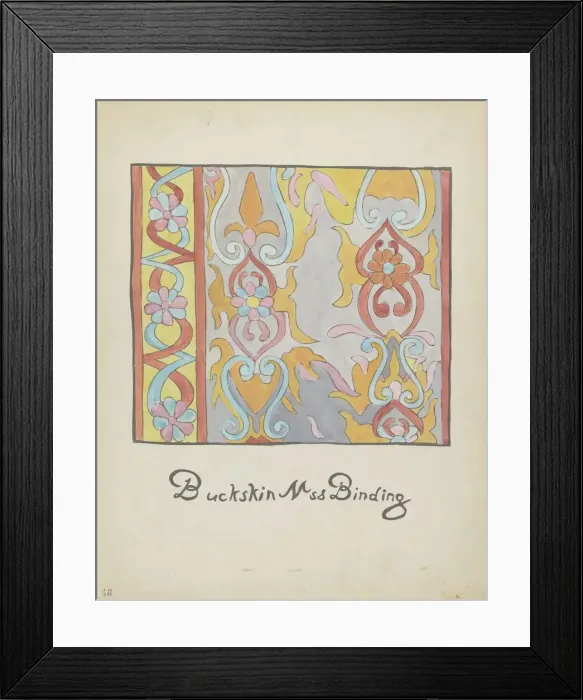 Framed Print : Plate 48: Buckskin Design: From Portfolio Spanish Colonial Designs of New Mexico, 1935 / 1942. Creator: Unknown Framed Print : Plate 48: Buckskin Design: From Portfolio Spanish Colonial Designs of New Mexico, 1935 / 1942. Creator: Unknown