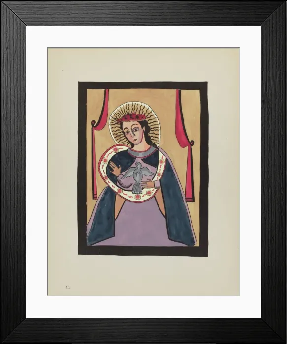 Framed Print : Plate 11: Annunciation: From Portfolio Spanish Colonial Designs of New Mexico, 1935 / 1942. Creator: Unknown Framed Print : Plate 11: Annunciation: From Portfolio Spanish Colonial Designs of New Mexico, 1935 / 1942. Creator: Unknown