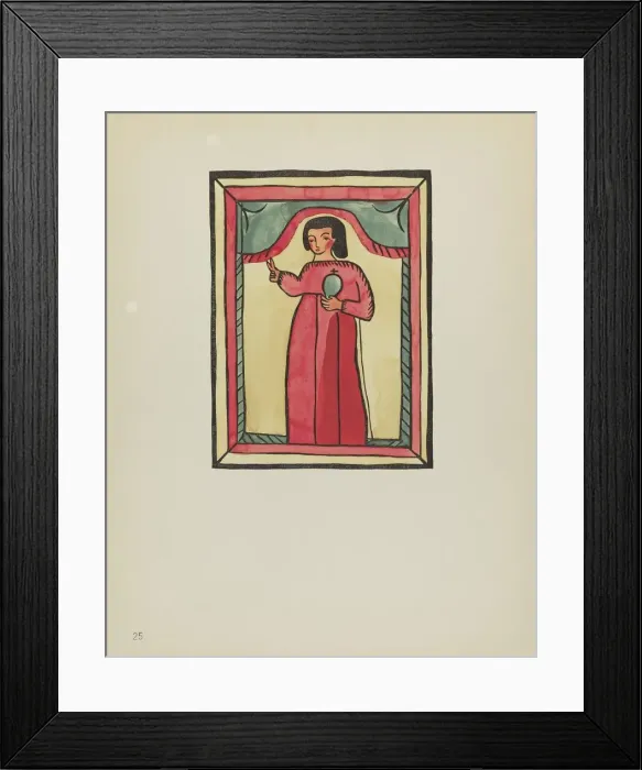 Framed Print : Plate 25: The Lost Child: From Portfolio Spanish Colonial Designs of New Mexico, 1935 / 1942. Creator: Unknown Framed Print : Plate 25: The Lost Child: From Portfolio Spanish Colonial Designs of New Mexico, 1935 / 1942. Creator: Unknown