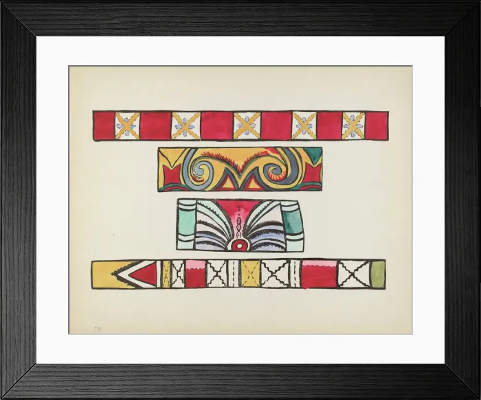 Framed Print : Plate 49: Miscellaneous Design: From Portfolio Spanish Colonial Designs of New Mexico, 1935 / 1942. Creator: Unknown Framed Print : Plate 49: Miscellaneous Design: From Portfolio Spanish Colonial Designs of New Mexico, 1935 / 1942. Creator: Unknown