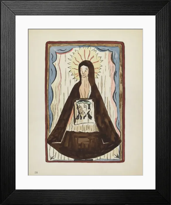 Framed Print : Plate 20: Saint Veronica: From Portfolio Spanish Colonial Designs of New Mexico, 1935 / 1942. Creator: Unknown Framed Print : Plate 20: Saint Veronica: From Portfolio Spanish Colonial Designs of New Mexico, 1935 / 1942. Creator: Unknown