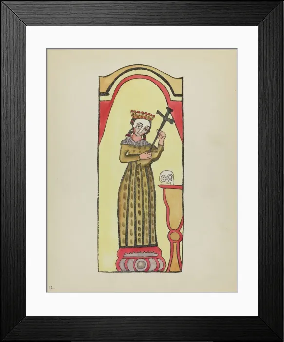 Framed Print : Plate 12: Saint Rita: From Portfolio Spanish Colonial Designs of New Mexico, 1935 / 1942. Creator: Unknown Framed Print : Plate 12: Saint Rita: From Portfolio Spanish Colonial Designs of New Mexico, 1935 / 1942. Creator: Unknown