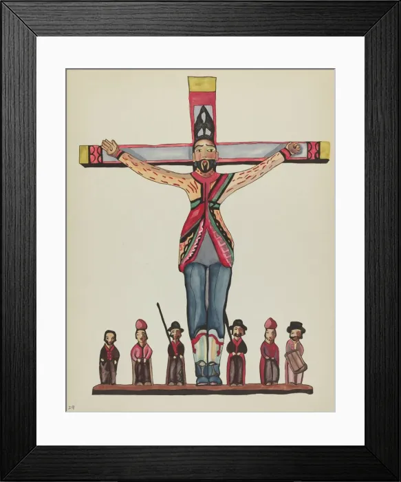 Framed Print : Plate 29: Saint Acacius: From Portfolio Spanish Colonial Designs of New Mexico, 1935 / 1942. Creator: Unknown Framed Print : Plate 29: Saint Acacius: From Portfolio Spanish Colonial Designs of New Mexico, 1935 / 1942. Creator: Unknown