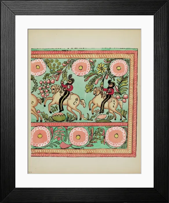 Framed Print : Plate 43: Painted Chest Design: From Portfolio Spanish Colonial Designs of New Mexico, 1935 / 1942. Creator: Unknown Framed Print : Plate 43: Painted Chest Design: From Portfolio Spanish Colonial Designs of New Mexico, 1935 / 1942. Creator: Unknown