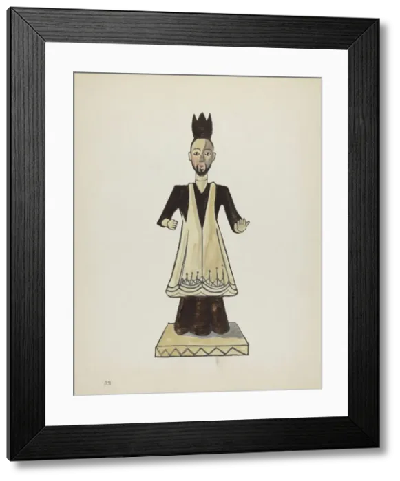 Framed Print : Plate 39: Saint John Nepomuk: From Portfolio Spanish Colonial Designs of New Mexico, 1935 / 1942. Creator: Unknown Framed Print : Plate 39: Saint John Nepomuk: From Portfolio Spanish Colonial Designs of New Mexico, 1935 / 1942. Creator: Unknown