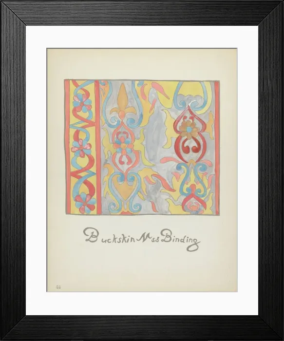 Framed Print : Plate 48: Buckskin Design: From Portfolio Spanish Colonial Designs of New Mexico, 1935 / 1942. Creator: Unknown Framed Print : Plate 48: Buckskin Design: From Portfolio Spanish Colonial Designs of New Mexico, 1935 / 1942. Creator: Unknown