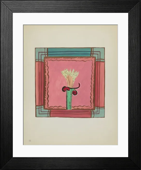 Framed Print : Plate 16: Wheat Sheaf, Altar Panel: From Portfolio Spanish Colonial Designs of New Mexico, 1935 / 19 Creator: Unknown Framed Print : Plate 16: Wheat Sheaf, Altar Panel: From Portfolio Spanish Colonial Designs of New Mexico, 1935 / 19 Creator: Unknown