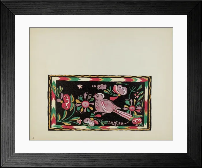 Framed Print : Plate 44: Painted Chest Design: From Portfolio Spanish Colonial Designs of New Mexico, 1935 / 1942. Creator: Unknown Framed Print : Plate 44: Painted Chest Design: From Portfolio Spanish Colonial Designs of New Mexico, 1935 / 1942. Creator: Unknown