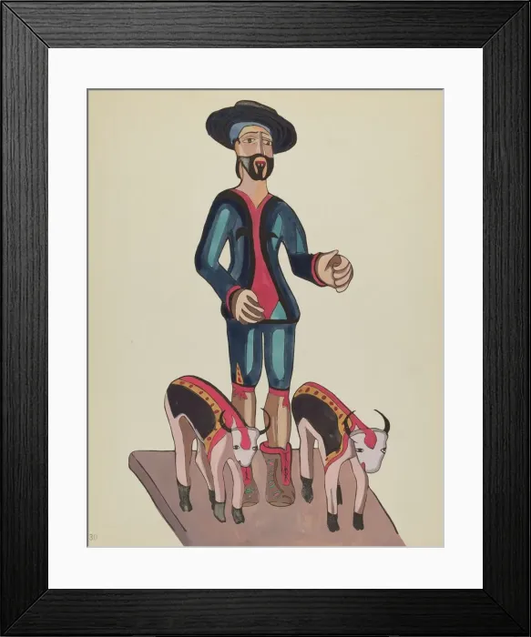 Framed Print : Plate 30: Saint Isidore: From Portfolio Spanish Colonial Designs of New Mexico, 1935 / 1942. Creator: Unknown Framed Print : Plate 30: Saint Isidore: From Portfolio Spanish Colonial Designs of New Mexico, 1935 / 1942. Creator: Unknown