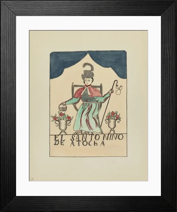 Framed Print : Plate 24: The Lost Child of Atocha: From Portfolio Spanish Colonial Designs of New Mexico, 1935 / 19 Creator: Unknown Framed Print : Plate 24: The Lost Child of Atocha: From Portfolio Spanish Colonial Designs of New Mexico, 1935 / 19 Creator: Unknown
