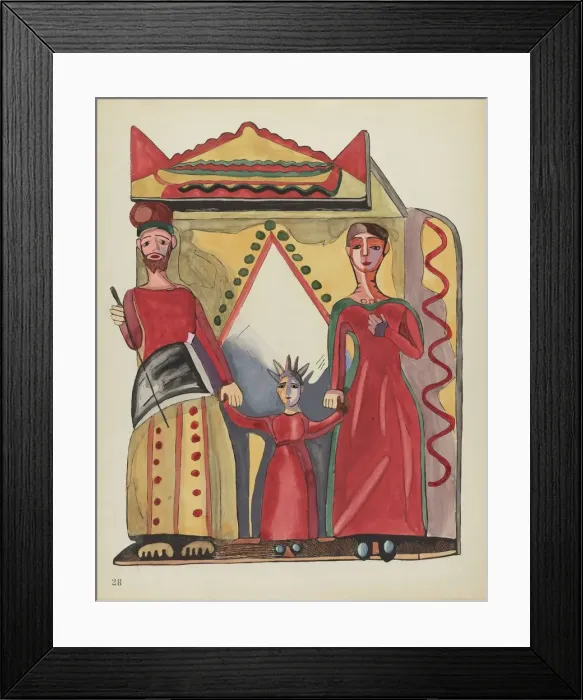 Framed Print : Plate 28: The Holy Family: From Portfolio Spanish Colonial Designs of New Mexico, 1935 / 1942. Creator: Unknown Framed Print : Plate 28: The Holy Family: From Portfolio Spanish Colonial Designs of New Mexico, 1935 / 1942. Creator: Unknown