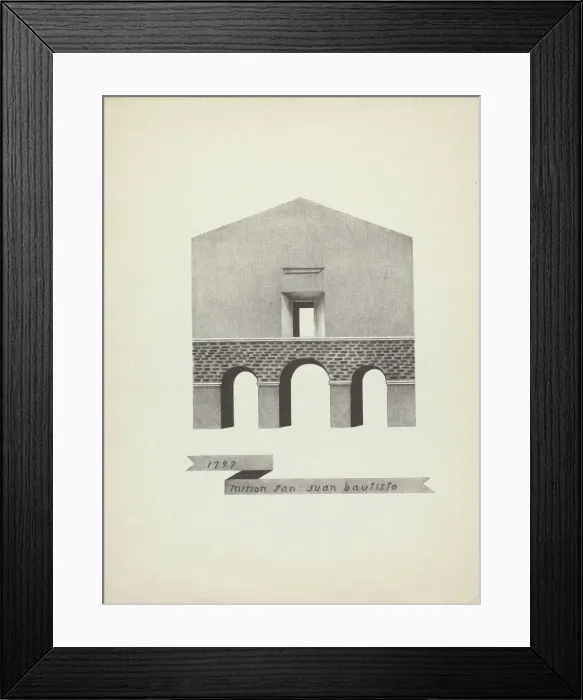 Framed Print : Mision San Juan Bautista, 1935 / 1942. Creator: James Jones Framed Print : Mision San Juan Bautista, 1935 / 1942. Creator: James Jones
