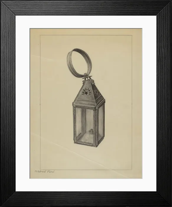 Framed Print : Lantern, c. 1937. Creator: Mildred Ford Framed Print : Lantern, c. 1937. Creator: Mildred Ford