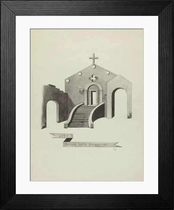 Framed Print : Mision Santa Margarita. Creator: James Jones Framed Print : Mision Santa Margarita. Creator: James Jones