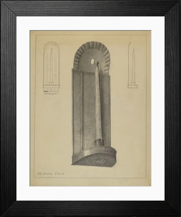 Framed Print : Sconce, 1935  /  1942. Creator: Mildred Ford