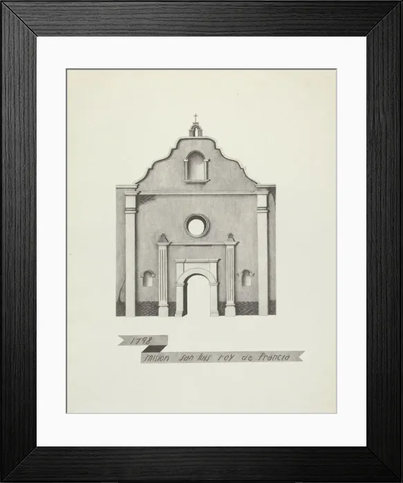 Framed Print : Mision San Luis Rey de Francia, 1935 / 1942. Creator: James Jones Framed Print : Mision San Luis Rey de Francia, 1935 / 1942. Creator: James Jones