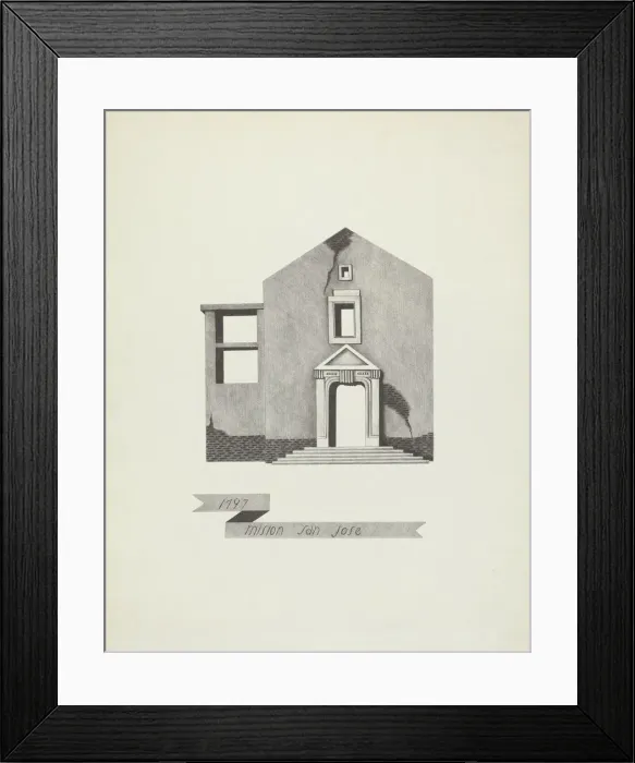 Framed Print : Mision San Jose, 1935 / 1942. Creator: James Jones Framed Print : Mision San Jose, 1935 / 1942. Creator: James Jones