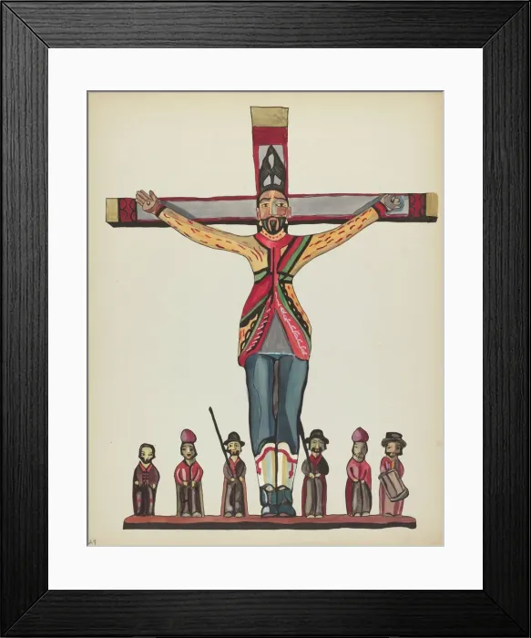 Framed Print : Plate 29: Saint Acacius: From Portfolio Spanish Colonial Designs of New Mexico, 1935 / 1942. Creator: Unknown Framed Print : Plate 29: Saint Acacius: From Portfolio Spanish Colonial Designs of New Mexico, 1935 / 1942. Creator: Unknown