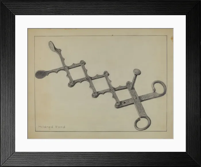 Framed Print : Tongs, 1935 / 1942. Creator: Mildred Ford Framed Print : Tongs, 1935 / 1942. Creator: Mildred Ford