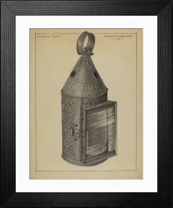 Framed Print : Lantern, c. 1936. Creator: Mildred Ford Framed Print : Lantern, c. 1936. Creator: Mildred Ford