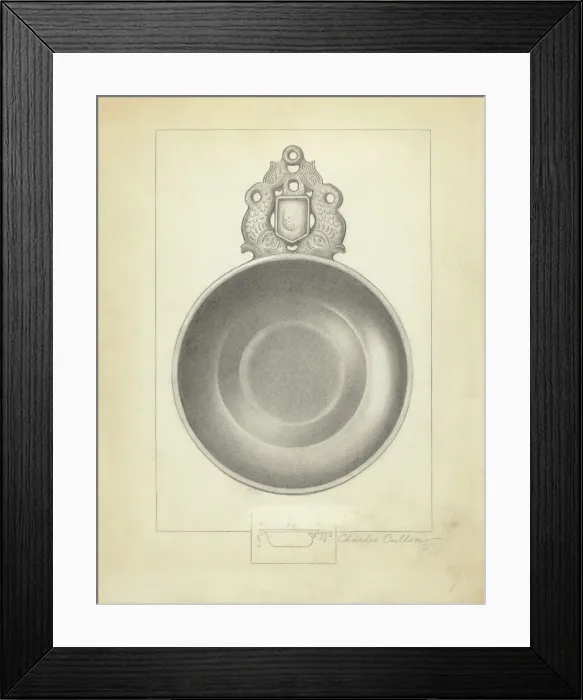 Framed Print : Pewter Porringer, 1935 / 1942. Creator: Charles Cullen Framed Print : Pewter Porringer, 1935 / 1942. Creator: Charles Cullen