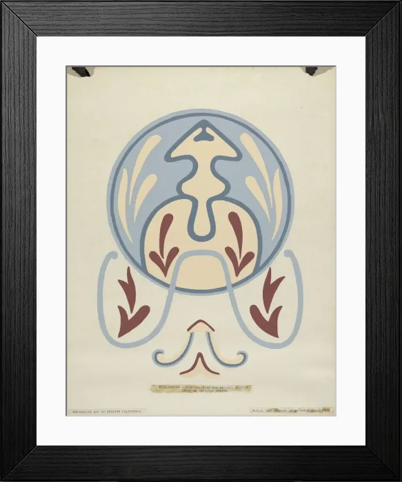 Framed Print : Wall Design - Asistencia of San Antonio de Pala From the Portfolio: Decorative... California'. Creator: Unknown Framed Print : Wall Design - Asistencia of San Antonio de Pala From the Portfolio: Decorative... California'. Creator: Unknown