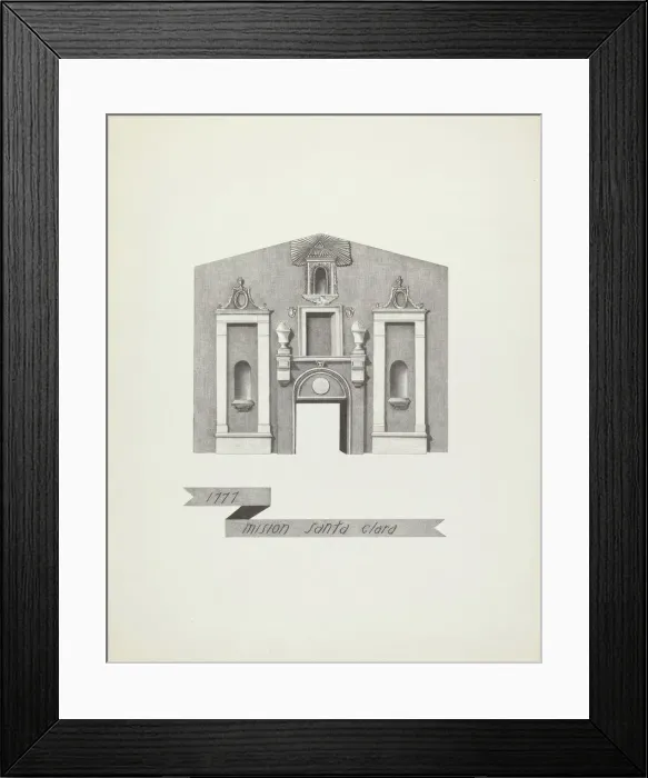 Framed Print : Mision Santa Clara, 1935 / 1942. Creator: James Jones Framed Print : Mision Santa Clara, 1935 / 1942. Creator: James Jones