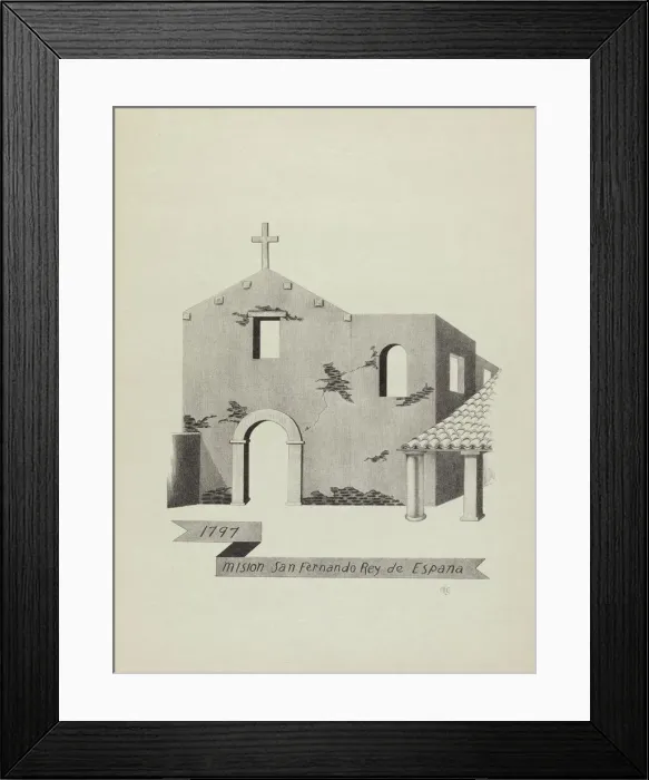 Framed Print : Mision San Fernando Rey de Espana. Creator: James Jones Framed Print : Mision San Fernando Rey de Espana. Creator: James Jones