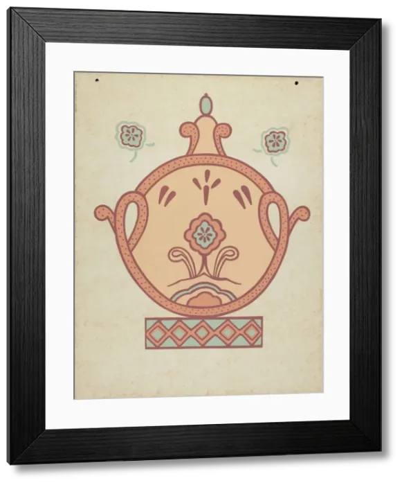 Framed Print : Mission La Purisima Concepcion Wall Painting from the portfolio Decorative Art... 1935 / 1942. Creator: Unknown Framed Print : Mission La Purisima Concepcion Wall Painting from the portfolio Decorative Art... 1935 / 1942. Creator: Unknown