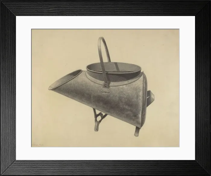 Framed Print : Coal Scuttle, c. 1938. Creator: Mildred Ford