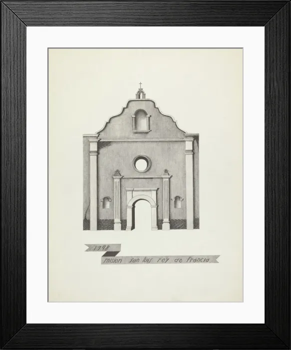 Framed Print : Mision San Luis Rey de Francia. Creator: James Jones Framed Print : Mision San Luis Rey de Francia. Creator: James Jones