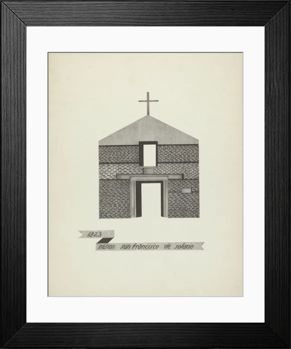 Framed Print : Mision San Francisco de Solano. Creator: James Jones Framed Print : Mision San Francisco de Solano. Creator: James Jones