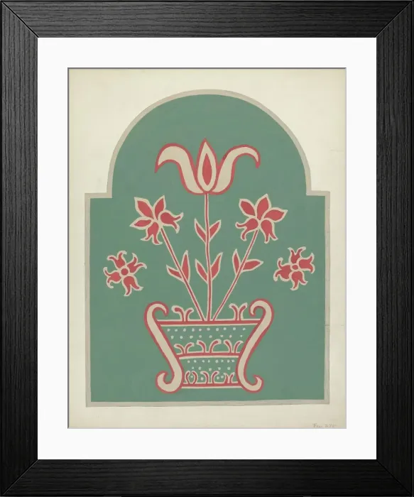 Framed Print : Study for Proposed Portfolio Decorated Chests of Rural Pennsylvania, 1941. Creator: Unknown Framed Print : Study for Proposed Portfolio Decorated Chests of Rural Pennsylvania, 1941. Creator: Unknown