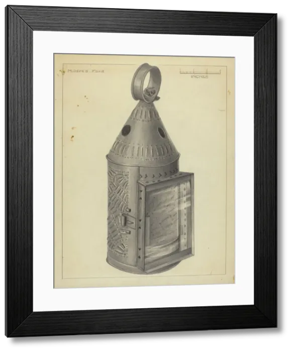 Framed Print : Lantern, 1935 / 1942. Creator: Mildred Ford Framed Print : Lantern, 1935 / 1942. Creator: Mildred Ford