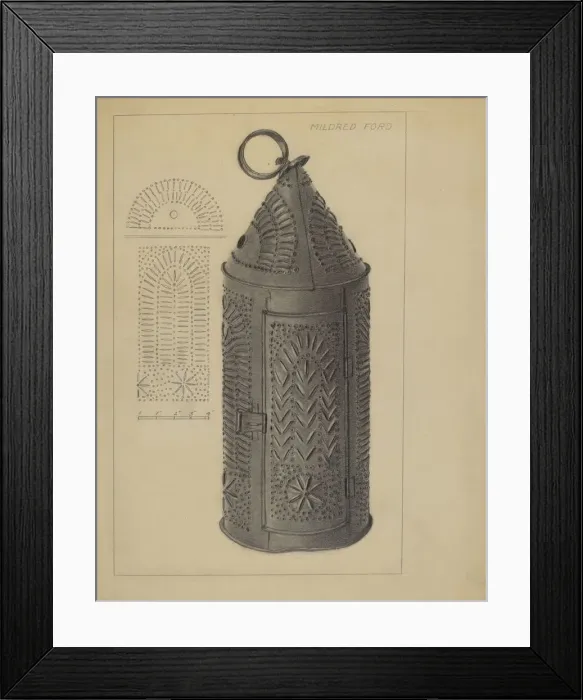 Framed Print : Lantern, c. 1936. Creator: Mildred Ford Framed Print : Lantern, c. 1936. Creator: Mildred Ford