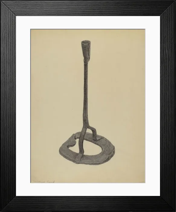 Framed Print : Candle Holder, c. 1938. Creator: Mildred Ford Framed Print : Candle Holder, c. 1938. Creator: Mildred Ford