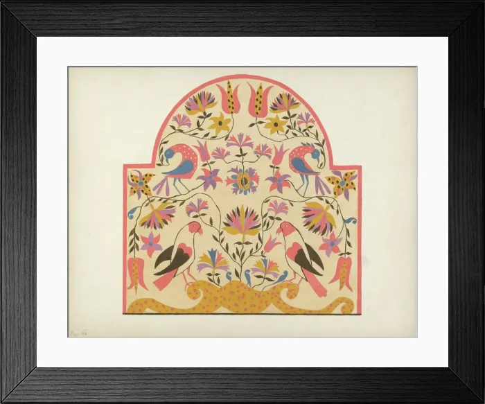 Framed Print : Study for Proposed Portfolio Decorated Chests of Rural Pennsylvania, 1941. Creator: Unknown Framed Print : Study for Proposed Portfolio Decorated Chests of Rural Pennsylvania, 1941. Creator: Unknown