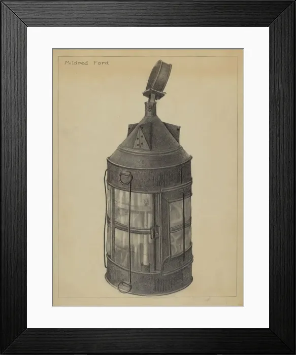 Framed Print : Lantern, c. 1937. Creator: Mildred Ford Framed Print : Lantern, c. 1937. Creator: Mildred Ford