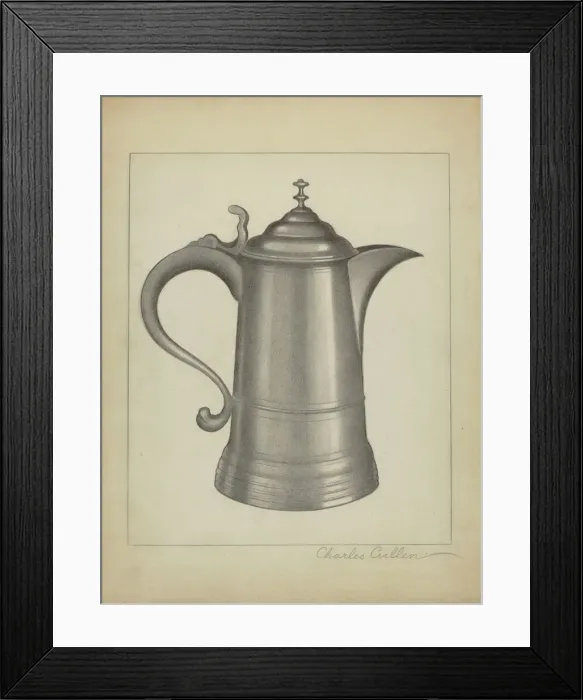 Framed Print : Pewter Tankard, c. 1936. Creator: Charles Cullen Framed Print : Pewter Tankard, c. 1936. Creator: Charles Cullen