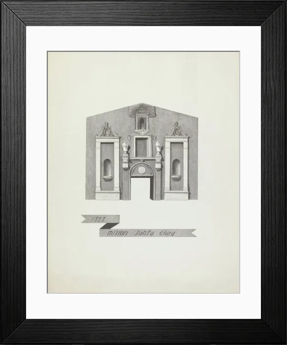 Framed Print : Mision Santa Clara, 1935 / 1942. Creator: James Jones Framed Print : Mision Santa Clara, 1935 / 1942. Creator: James Jones