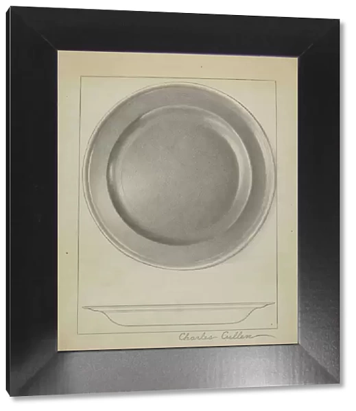 Pewter Plate, c. 1936. Creator: Charles Cullen