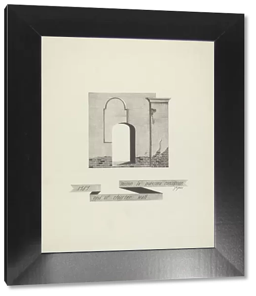 Mision La Purisima Concepcion - End of Cloister Wall, 1935  /  1942. Creator: James Jones