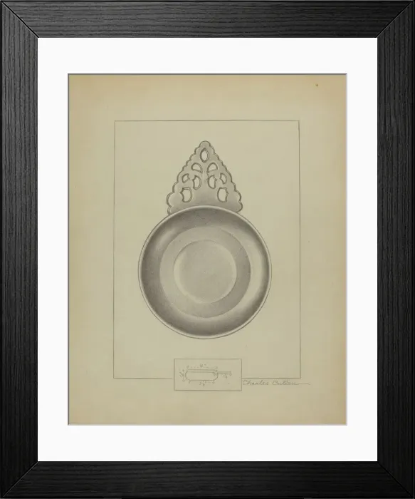 Framed Print : Pewter Porringer, c. 1936. Creator: Charles Cullen Framed Print : Pewter Porringer, c. 1936. Creator: Charles Cullen